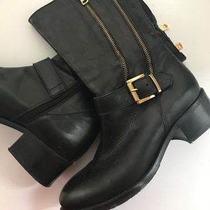 Black Italian Leather Boots